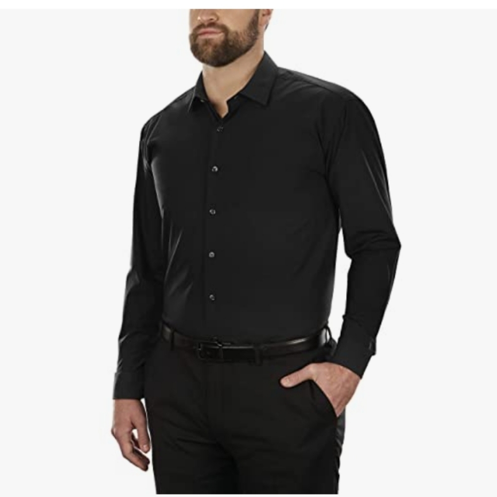 Unlisted by Kenneth Cole Men's Big and Tall Solid Dress Shirt - Amazon Exclusive